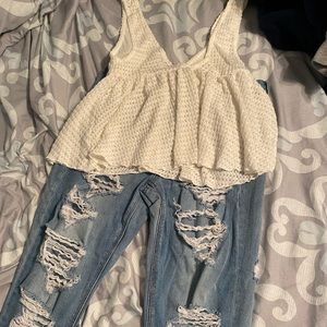 Outfit! UO & AE top and bottom